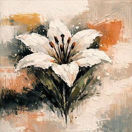 Weiße Lilie im Farbspiel von ButterflyPix