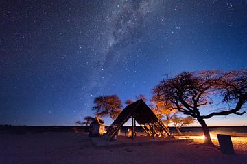 Kamperen in Botswana met de melkweg van Eddy Kuipers