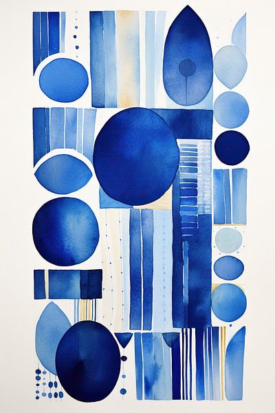 Rhythm of Blue | Abstrakte Kunst von Abstraktes Gemälde