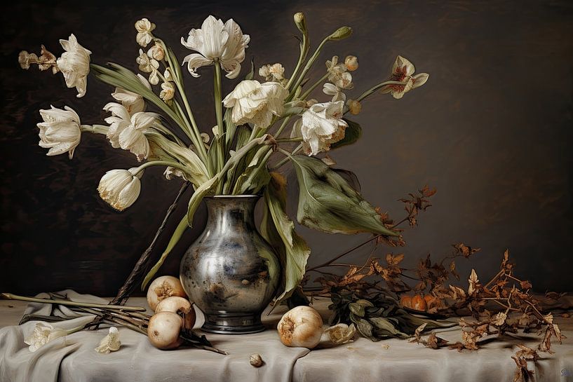 Floral portrait by Wonderful Art
