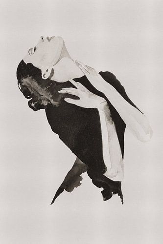 Salutation of the Sun – ink painting by MadameRuiz