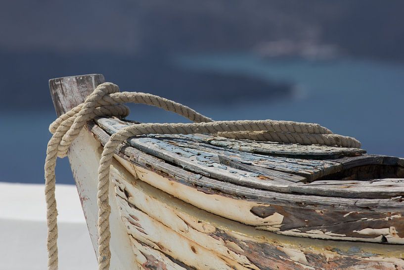 Oude griekse vissersboot van Simone Meijer