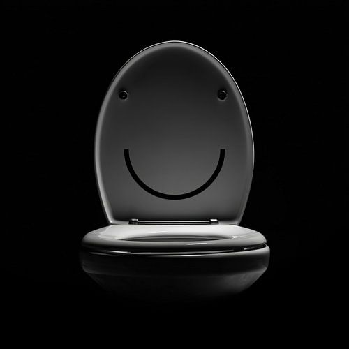 Glückliche Toilette
