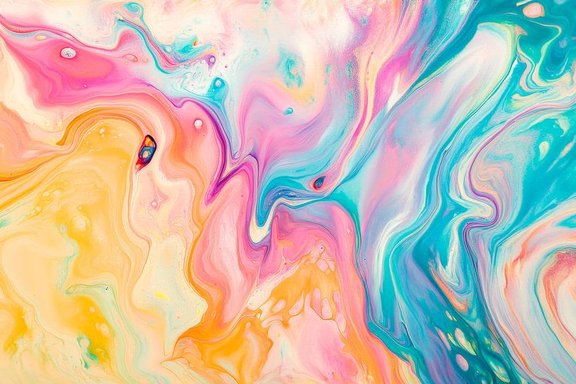 Mélange d'aquarelle et d'art liquide coloré par Poster Art Shop