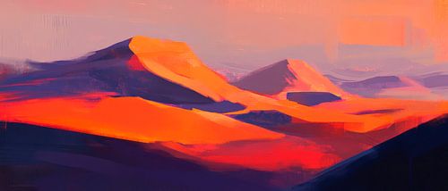 Berglandschap zonsondergang