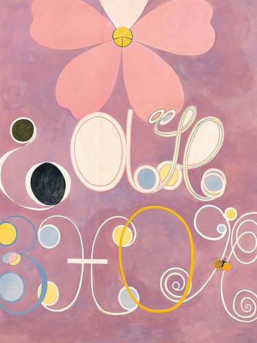 Rosa blühende Symbole