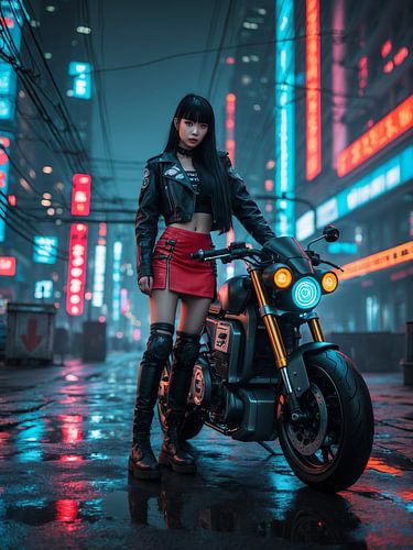 cyberpunk nacht stad