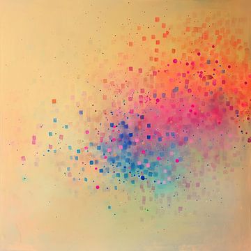 Moderne abstrakte fröhliche Farbexplosion von Lauri Creates