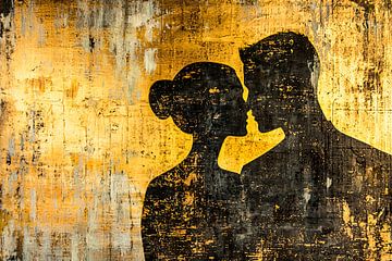 Romantische silhouetten op goud van Imperial Art House