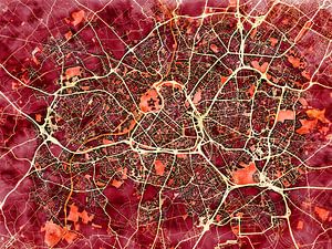 Karte von Lille im stil 'Amber Autumn'