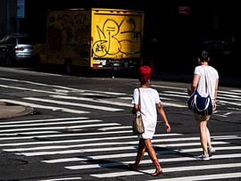 Woman with red hair in New York by Rutger van Loo