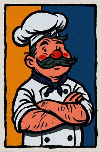 Chef with moustache | Proud Chef with Mustache
