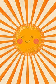 Fröhliche Sonne - Kinderzimmer von Poster Art Shop