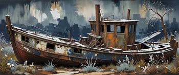 vieux bateau à vapeur pittoresque