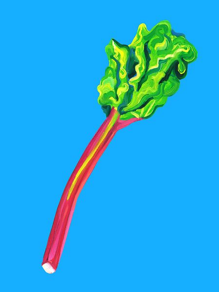 Rhubarb Light Blue by Alice Straker