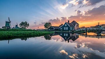 Zonsopgang in Nederland van Achim Thomae Photography