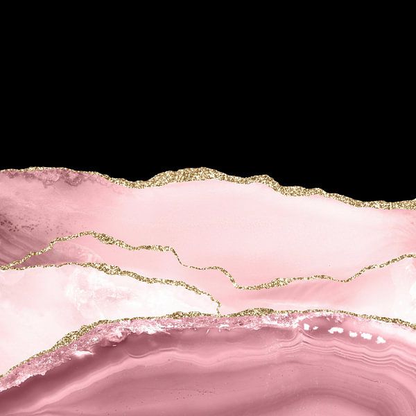 Blush &amp; Gold Achat Textur 02 von Aloke Design