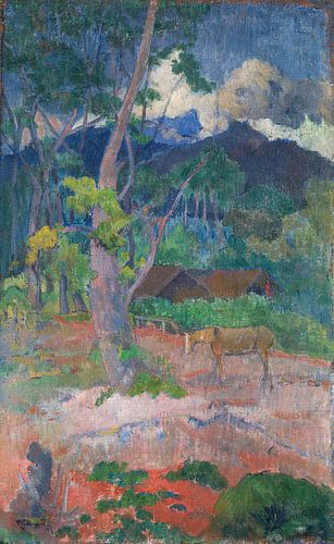 Landschap met een paard, Paul Gauguin