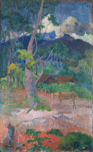 Paysage avec un cheval, Paul Gauguin par Des maîtres magistraux