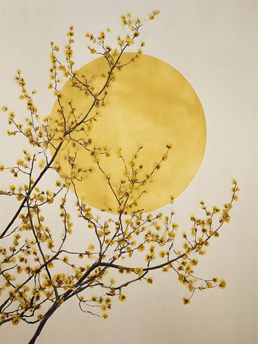 Soleil doré minimaliste