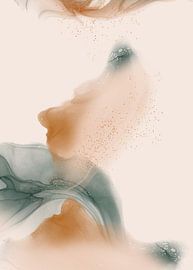 Abstract work, digital art in earth tones