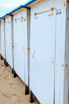 Egmond aan Zee - Strandhuisjes op het Noordzeestrand
