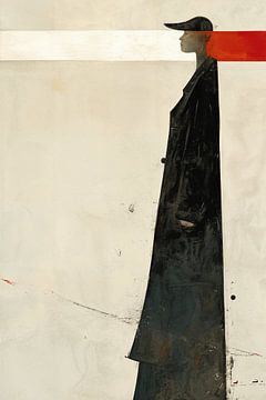 Mannen Portret | Shadowed Solitude van ARTEO Schilderijen