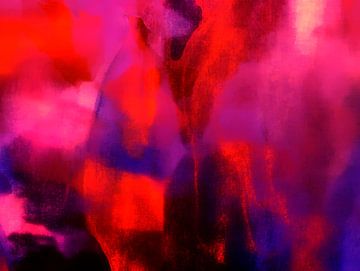 Kosmos Droom Meditatie Rood Fuchsia van FRESH Fine Art