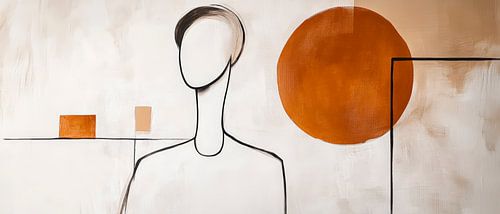 Kunstvolle Figur mit geometrischen Formen