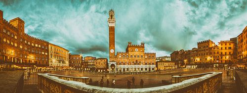Siena - Piazza del Campo - Vintage  by Teun Ruijters