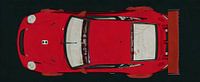 Porsche GT3 RS Cup 2008 bovenaanzicht van Jan Keteleer thumbnail