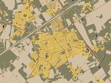 Kaart van Eersel in de stijl van Gustav Klimt van Maporia