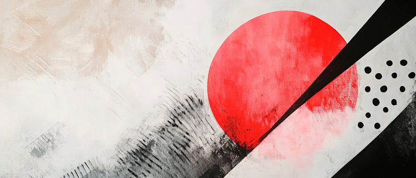 Abstract composition with red circle by Poster Art Shop