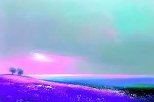 Blumenwiese | Neon-lila Wiese