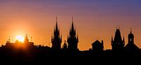 Sonnenaufgang in Prag von Henk Meijer Photography Miniaturansicht