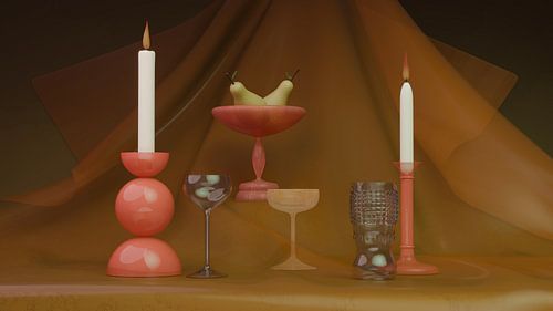 Stilleven in strogeel