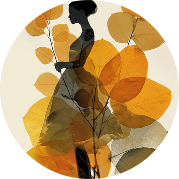 Vrouw Silhouette in het Bos