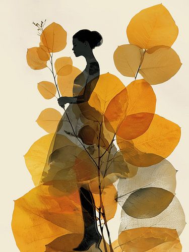 Vrouw Silhouette in het Bos