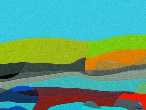 Het abstracte landschap Peel.