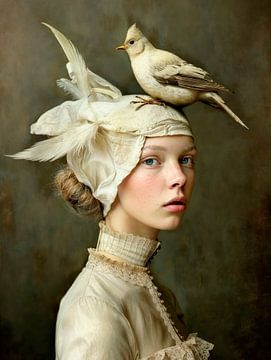 Fine art portrait: "Me and my bird"
