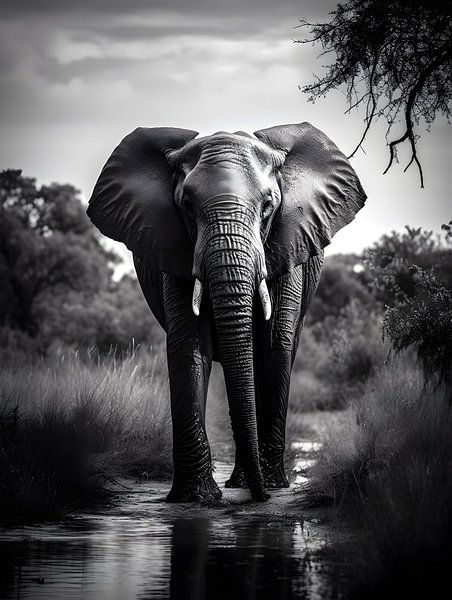 Olifant in de natuur V4 van drdigitaldesign