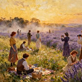 Picknick im Lavendelfeld von Kristin M