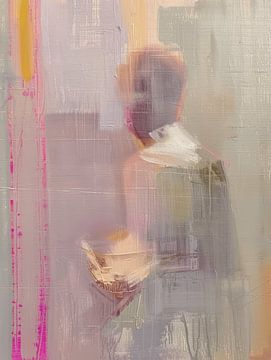 Modern abstract in pastel colours by Carla Van Iersel