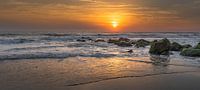 Zonsondergang op het strand