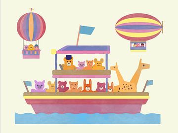 Noah's Ark with stuffed animals by Joost Hogervorst
