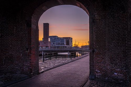 View of the coupling gate with Amersfoort in the background.