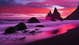 Prachtige zonsondergang op het strand