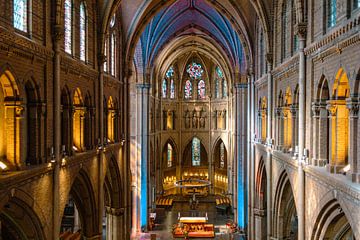 St. Catharinakerk Eindhoven, église gothique. Photo colorée depuis le sommet de l'église. sur Robert Coolen