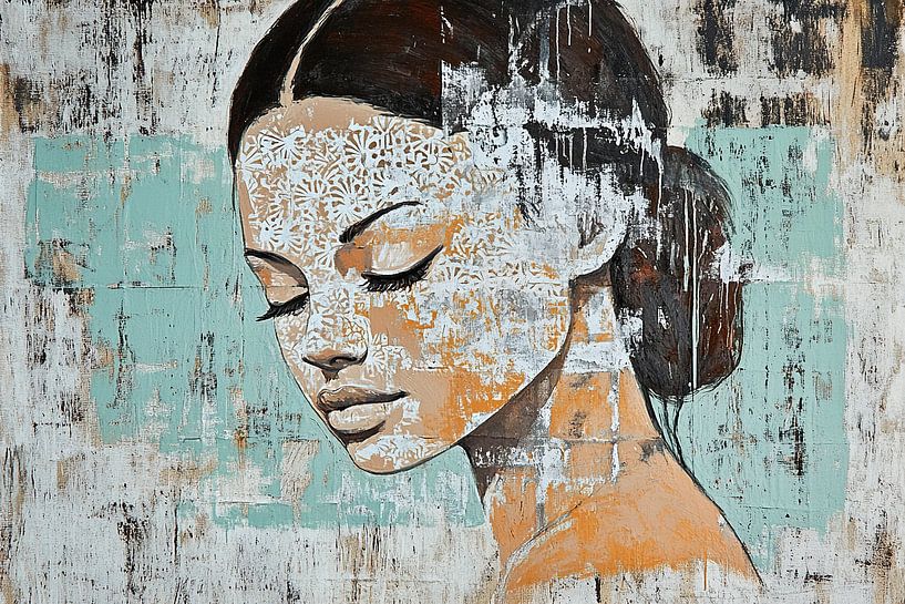 Women's face | Patina Chic Elegance by Wonderful Art