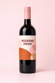 Bouteille de vin « Weekend Mood » au design moderne sur DesignDoodle